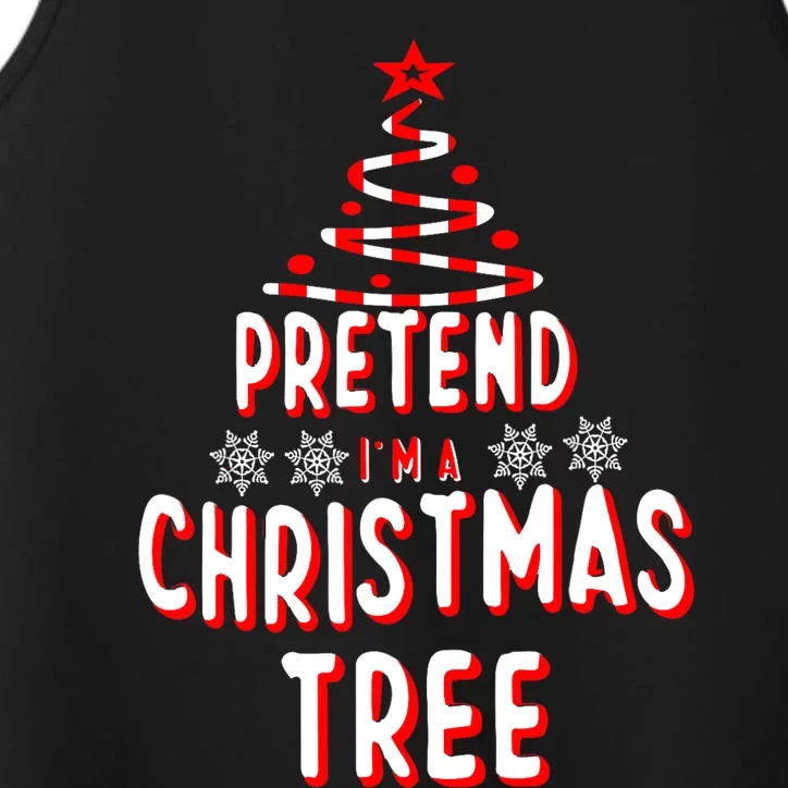 Pretend Im A Christmas Tree Easy Fun Costume Performance Tank