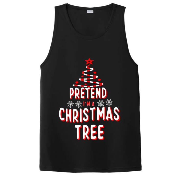 Pretend Im A Christmas Tree Easy Fun Costume Performance Tank