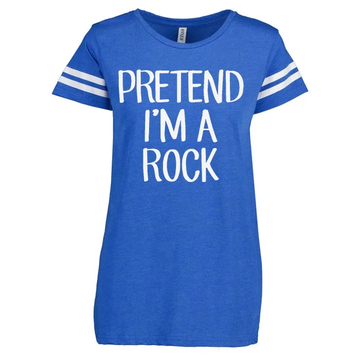 Pretend IM A Rock Costume Family Lazy Easy Halloween Enza Ladies Jersey Football T-Shirt