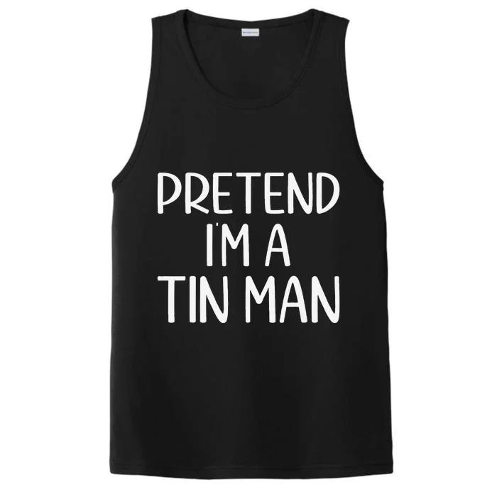 Pretend IM A Tin Man Halloween Lazy Halloween Party Costume Performance Tank