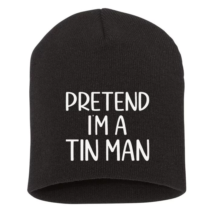 Pretend IM A Tin Man Halloween Lazy Halloween Party Costume Short Acrylic Beanie