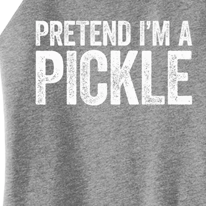 Pretend I'm A Pickle Matching Costume Women’s Perfect Tri Rocker Tank