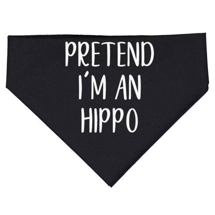 Pretend Im A Hippo Costume Halloween Hippopotamus Lazy Quick USA-Made Doggie Bandana