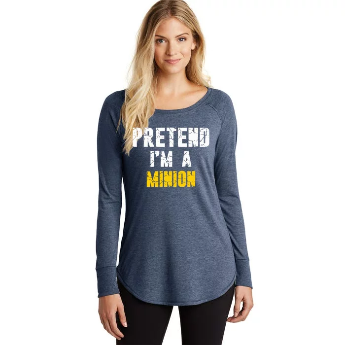 Pretend IM A Minion Hasslefree Holiday Costume Women's Perfect Tri Tunic Long Sleeve Shirt