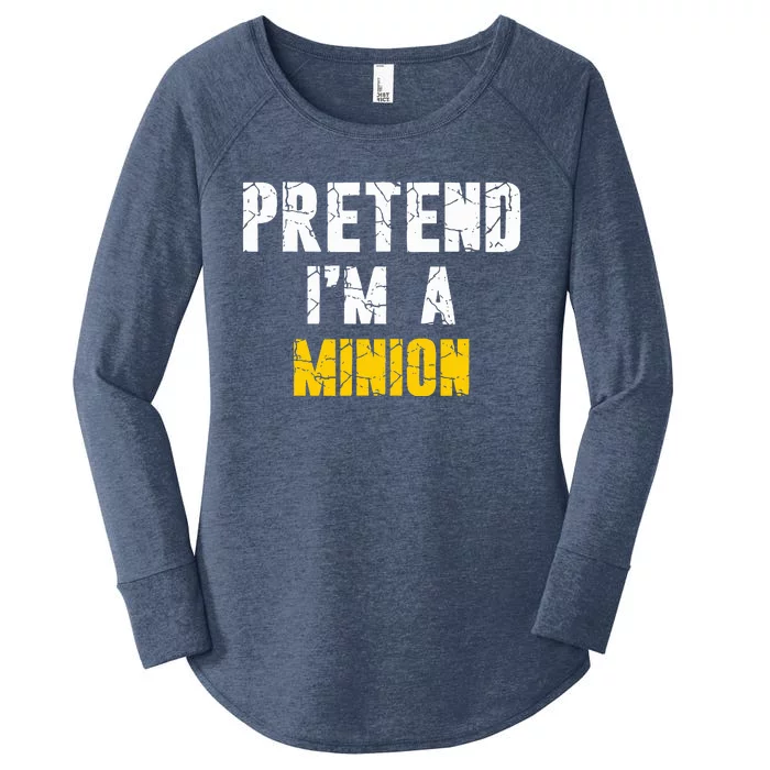 Pretend IM A Minion Hasslefree Holiday Costume Women's Perfect Tri Tunic Long Sleeve Shirt