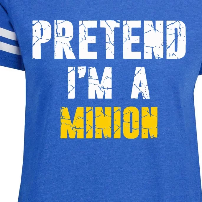 Pretend IM A Minion Hasslefree Holiday Costume Enza Ladies Jersey Football T-Shirt