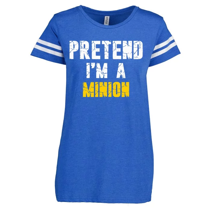 Pretend IM A Minion Hasslefree Holiday Costume Enza Ladies Jersey Football T-Shirt