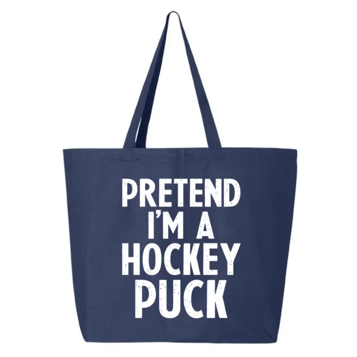 Pretend I'm A Hockey Puck Ice Hockey Easy Halloween Costume Gift 25L Jumbo Tote