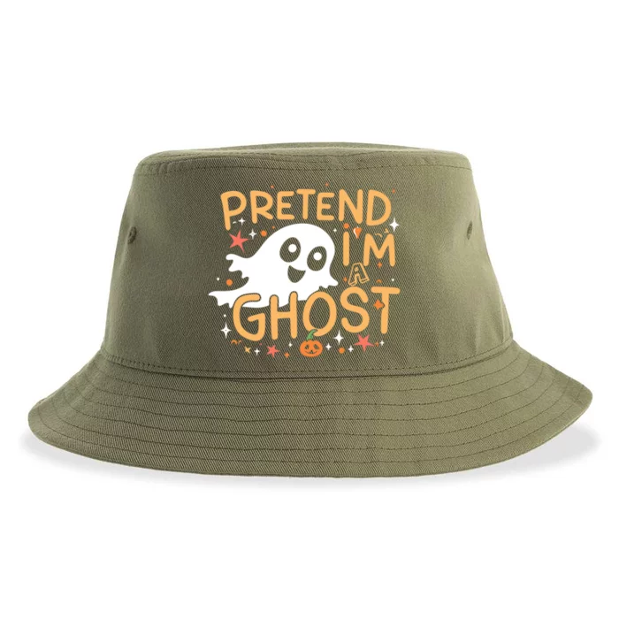 Pretend IM A Ghost Gift Sustainable Bucket Hat