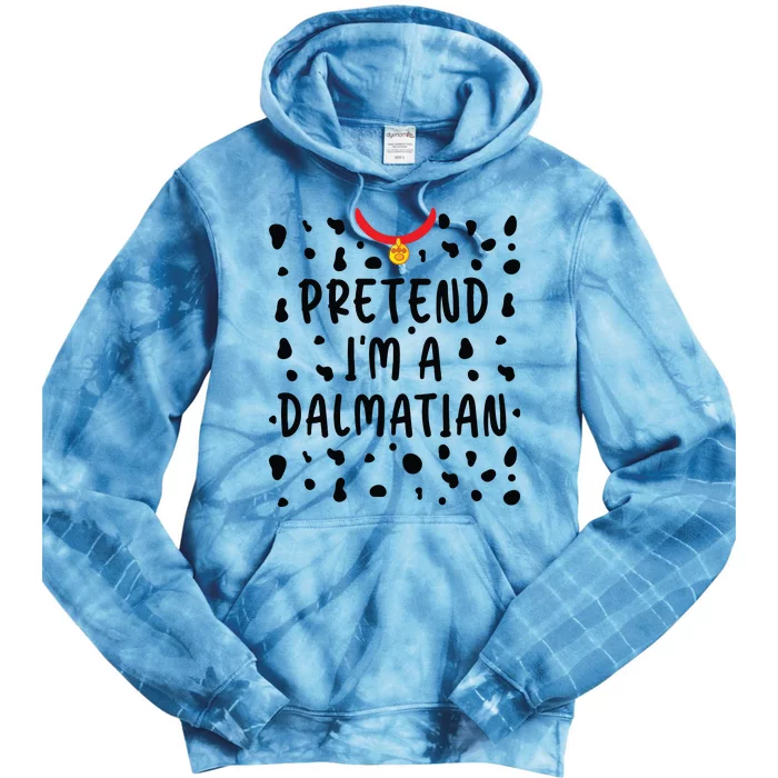 Pretend Im A Dalmatian Funny Lazy Halloween Costume Tie Dye Hoodie