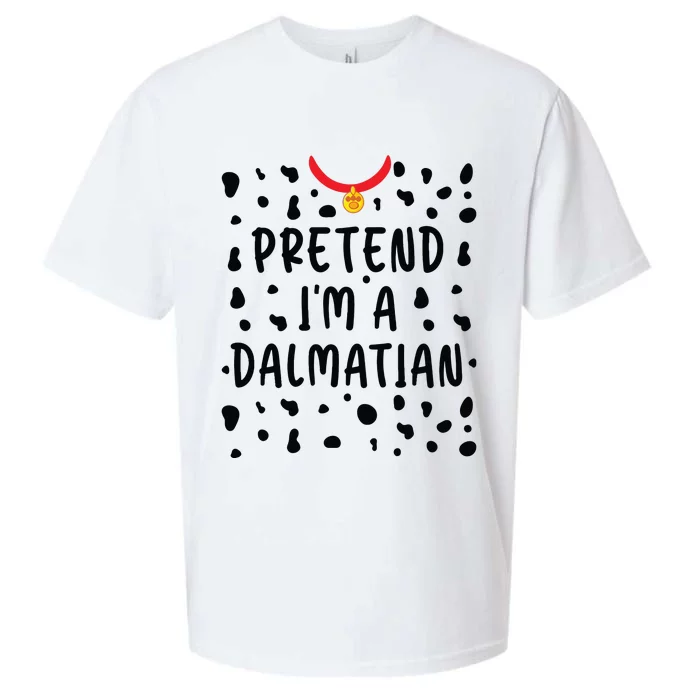 Pretend Im A Dalmatian Funny Lazy Halloween Costume Sueded Cloud Jersey T-Shirt