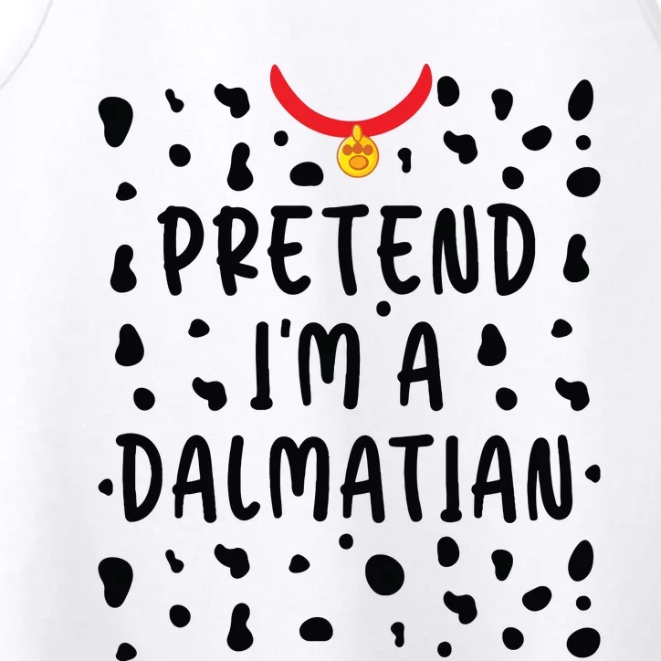 Pretend Im A Dalmatian Funny Lazy Halloween Costume Performance Tank