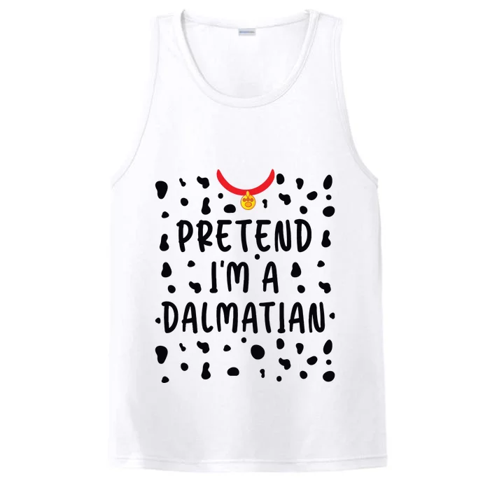 Pretend Im A Dalmatian Funny Lazy Halloween Costume Performance Tank