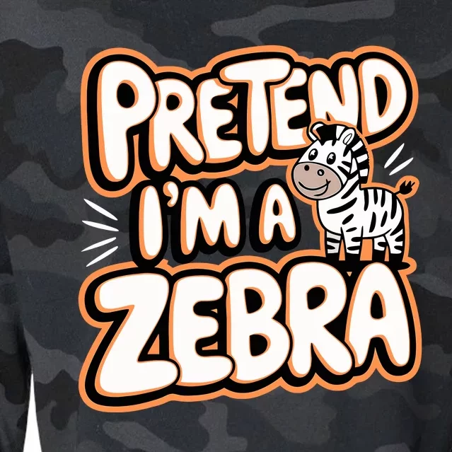 Pretend IM A Zebra Cropped Pullover Crew