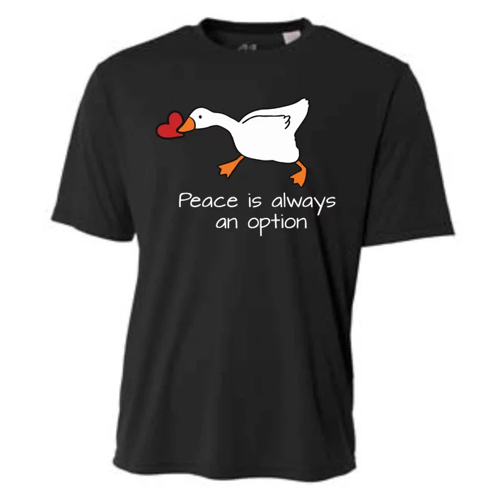 Peace Is Always An Option Valentines Day Duck Cooling Performance Crew T-Shirt