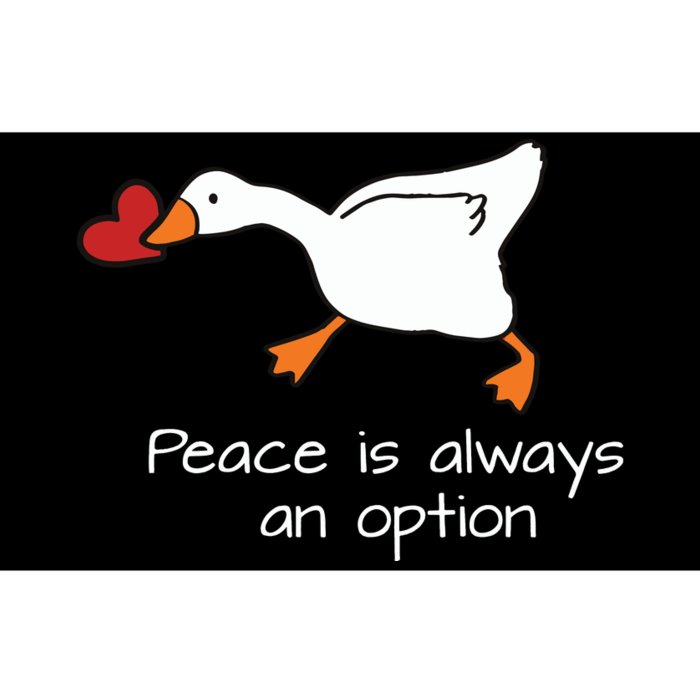 Peace Is Always An Option Valentines Day Duck Bumper Sticker