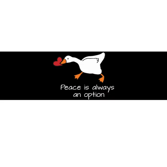 Peace Is Always An Option Valentines Day Duck Bumper Sticker