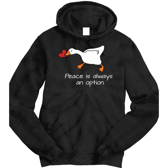 Peace Is Always An Option Valentines Day Duck Tie Dye Hoodie