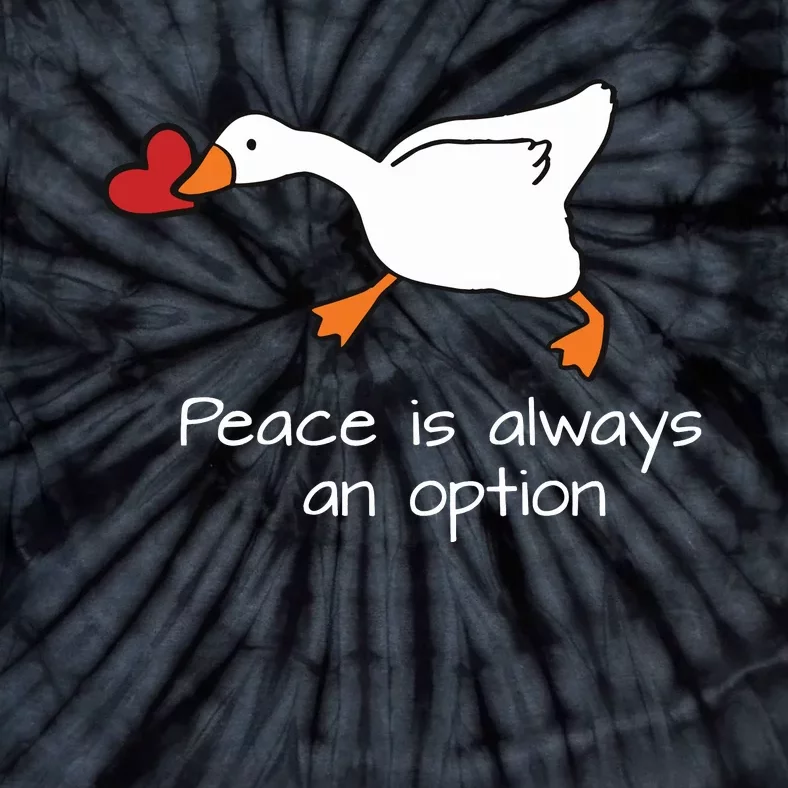 Peace Is Always An Option Valentines Day Duck Tie-Dye T-Shirt