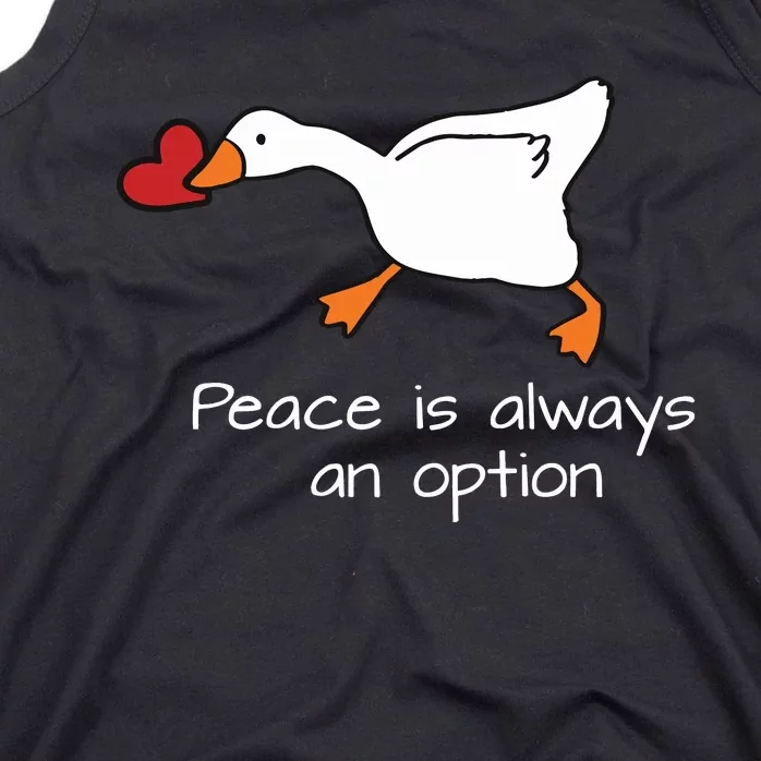 Peace Is Always An Option Valentines Day Duck Tank Top