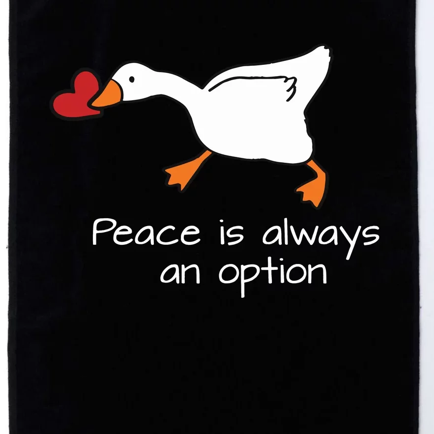 Peace Is Always An Option Valentines Day Duck Platinum Collection Golf Towel