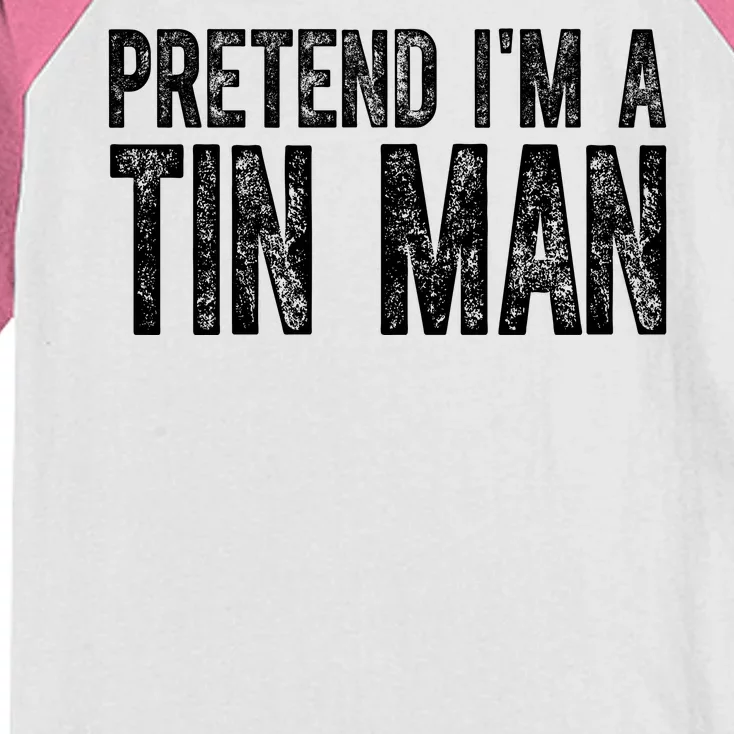 Pretend Im A Tin Man Funny Costume Kids Colorblock Raglan Jersey