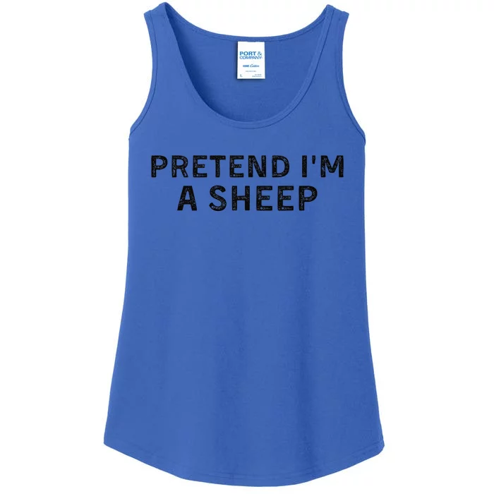 Pretend IM A Shee.P Easy Lamb Halloween Ladies Essential Tank