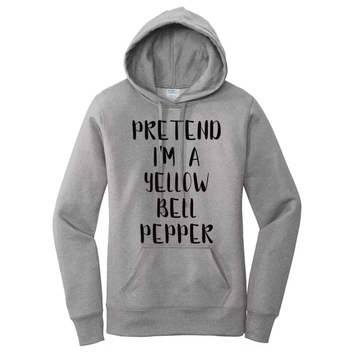 Pretend IM A Yellow Bell Pepper Lazy Easy Outfit Halloween Women's Pullover Hoodie