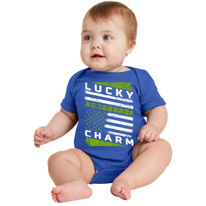 Patriotic Irish American Flag St Patricks Day Gift Baby Bodysuit