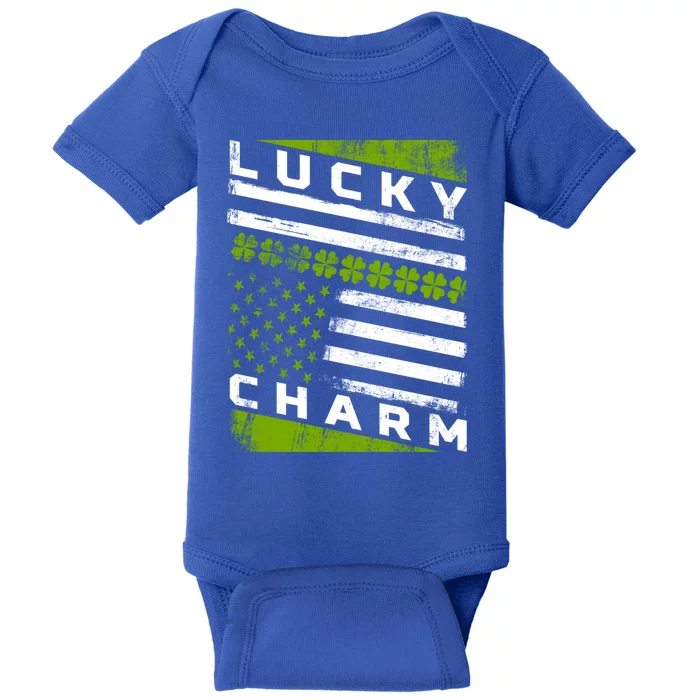 Patriotic Irish American Flag St Patricks Day Gift Baby Bodysuit