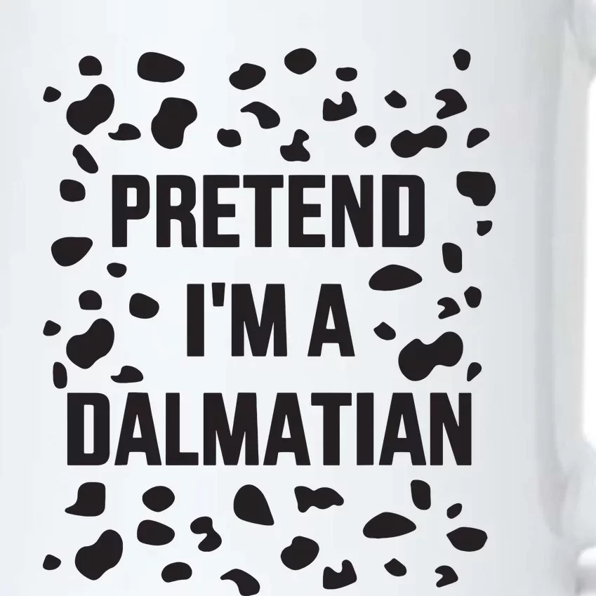 Pretend IM A Dalmatian Dog Funny Lazy Halloween Costume Black Color Changing Mug