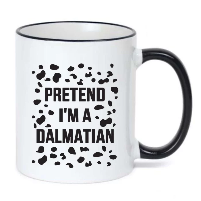 Pretend IM A Dalmatian Dog Funny Lazy Halloween Costume Black Color Changing Mug