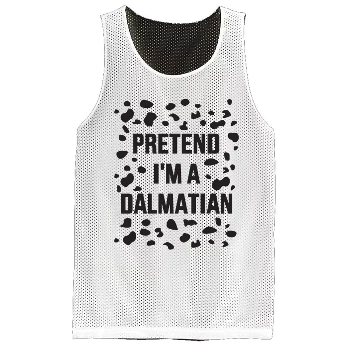 Pretend IM A Dalmatian Dog Funny Lazy Halloween Costume Mesh Reversible Basketball Jersey Tank