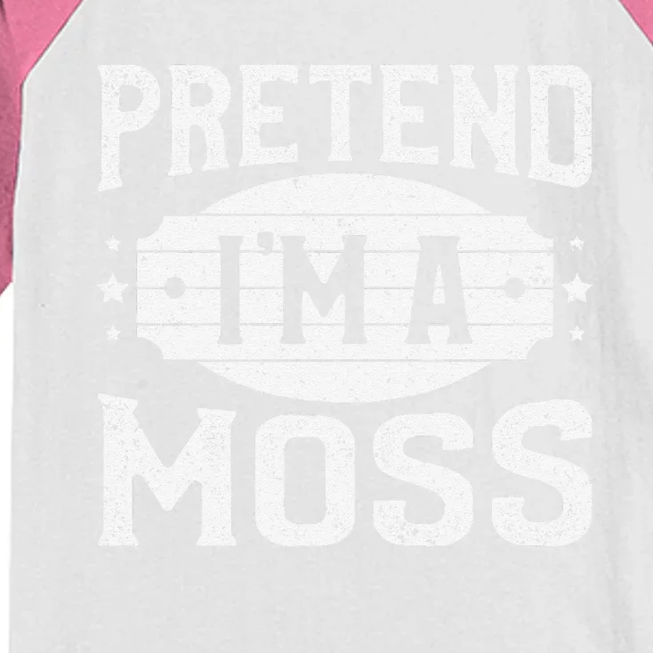 Pretend IM A Moss Matching Costume Lazy Halloween Party Kids Colorblock Raglan Jersey