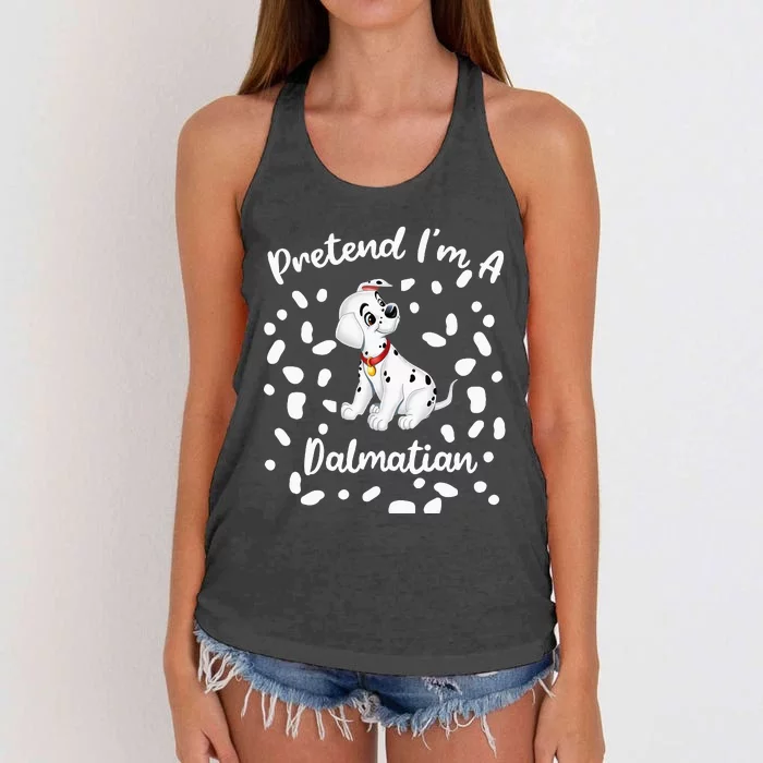 Pretend Im A Dalmatian Costume Halloween DIY Costume Women's Knotted Racerback Tank