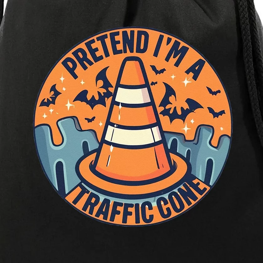 PRETEND IM A TRAFFIC CONE Halloween Costume Drawstring Bag