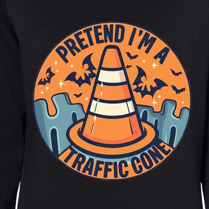 PRETEND IM A TRAFFIC CONE Halloween Costume Womens California Wash Sweatshirt