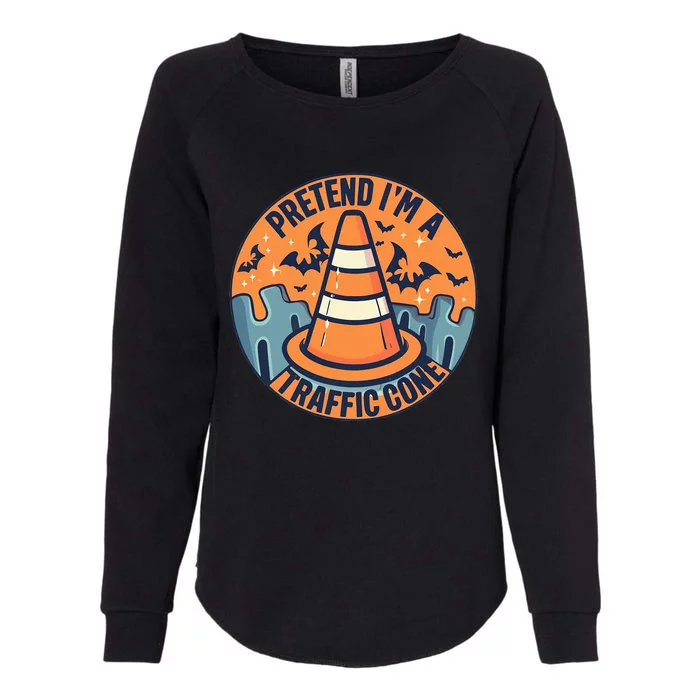 PRETEND IM A TRAFFIC CONE Halloween Costume Womens California Wash Sweatshirt