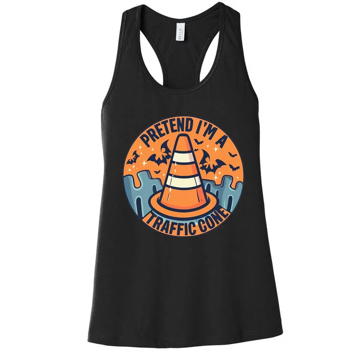 PRETEND IM A TRAFFIC CONE Halloween Costume Women's Racerback Tank