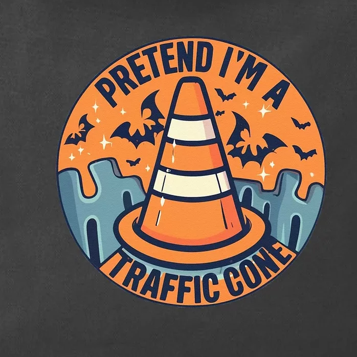 PRETEND IM A TRAFFIC CONE Halloween Costume Zip Tote Bag