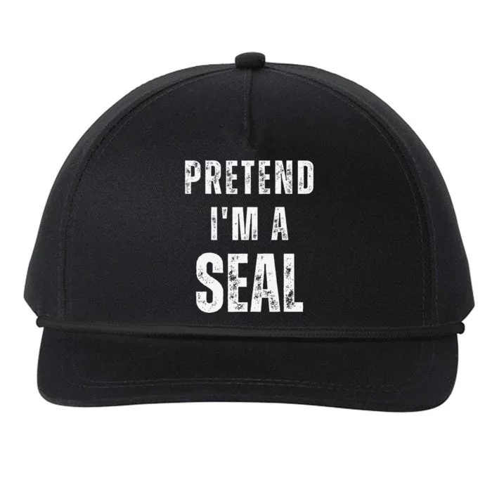 Pretend IM A Seal Matching Costume Funny Halloween Snapback Five-Panel Rope Hat