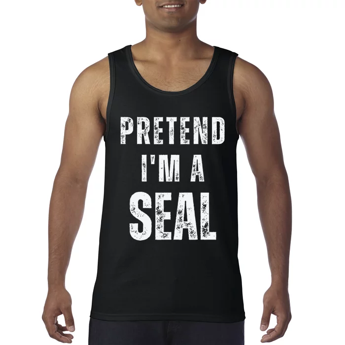 Pretend IM A Seal Matching Costume Funny Halloween Tank Top