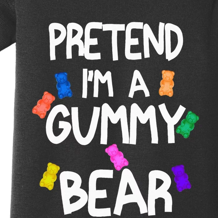 Pretend I'm A Gummy Bear Tee Funny Lazy Halloween Costume Baby Bodysuit