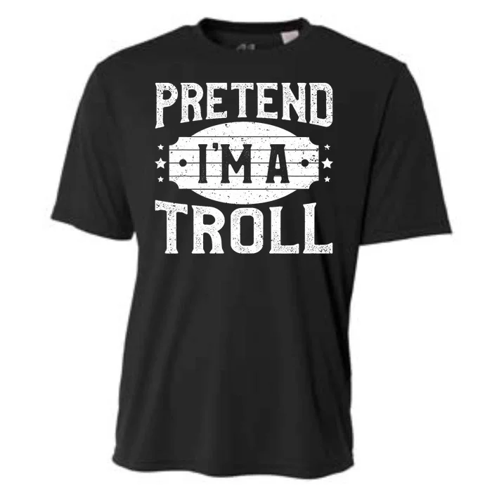 Pretend IM A Troll Matching Costume Lazy Halloween Party Cooling Performance Crew T-Shirt