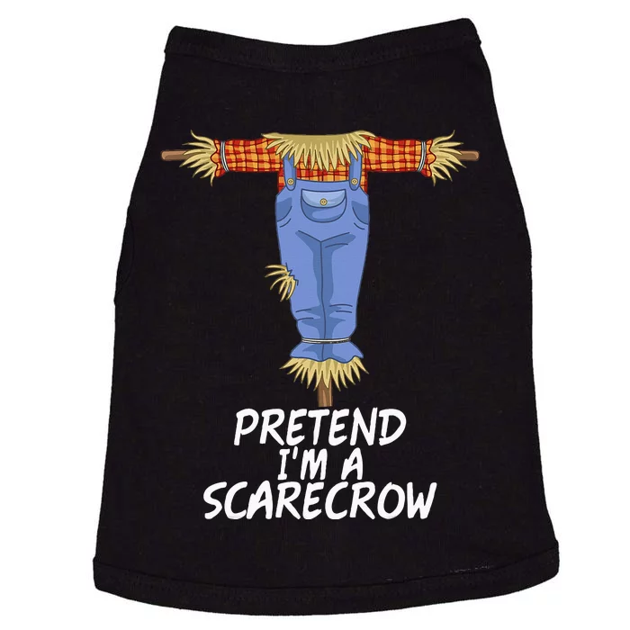 Pretend IM A Scarecrow Funny Lazy Halloween Costume Doggie Tank