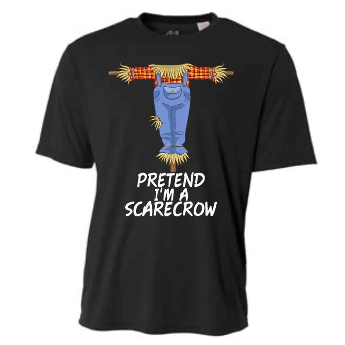 Pretend IM A Scarecrow Funny Lazy Halloween Costume Cooling Performance Crew T-Shirt