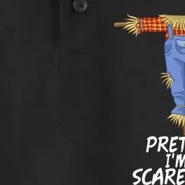 Pretend IM A Scarecrow Funny Lazy Halloween Costume Dry Zone Grid Performance Polo