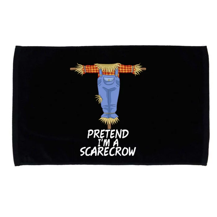 Pretend IM A Scarecrow Funny Lazy Halloween Costume Microfiber Hand Towel