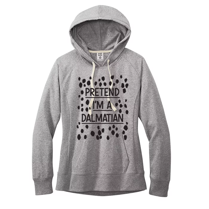 Pretend Im A Dalmatian Easy Lazy Costume For Halloween Party Women's Fleece Hoodie