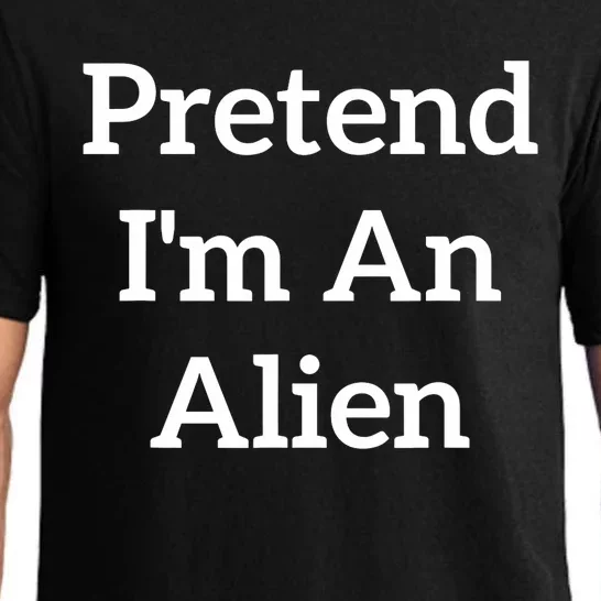 Pretend IM An Alien Costume Lazy Funny Halloween Party Pajama Set